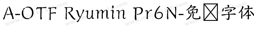 A-OTF Ryumin Pr6N字体转换